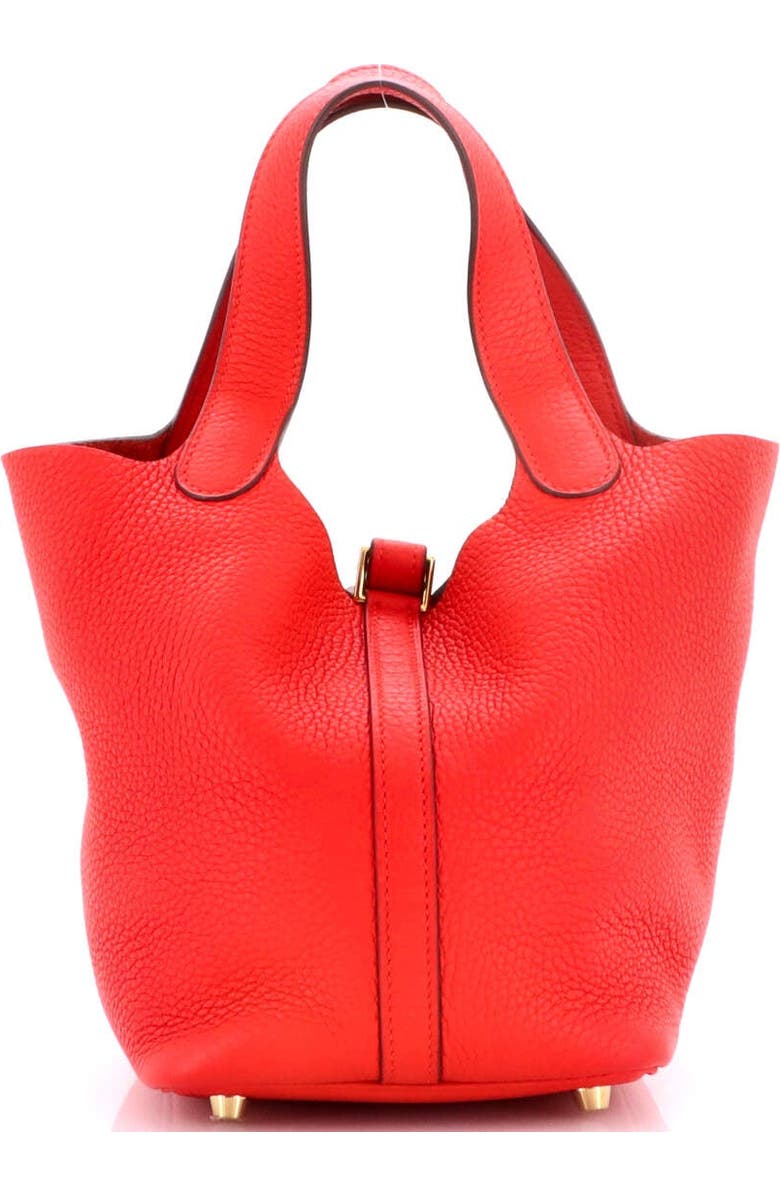 Pre-Owned Hermes Picotin Lock Bag Clemence PM, Alternate, color, Rouge De Coeur