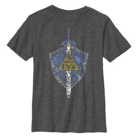 Boy's Nintendo Legend of Zelda Hidden Pattern  Graphic T-Shirt