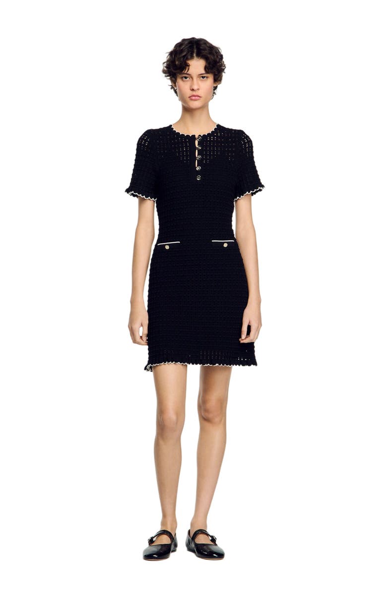 SANDRO Mini knit dress, Main, color, 