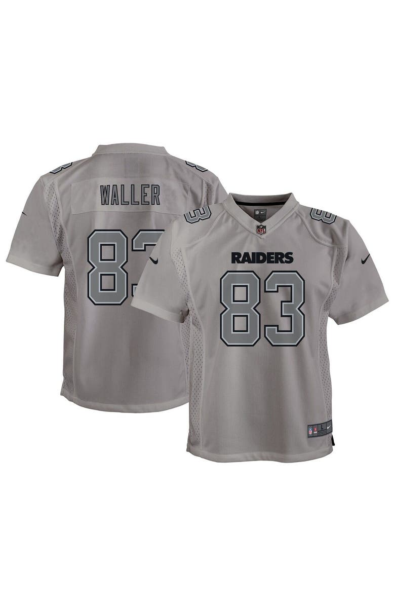 Nike Youth Nike Darren Waller Gray Las Vegas Raiders Atmosphere Game Jersey, Main, color, 