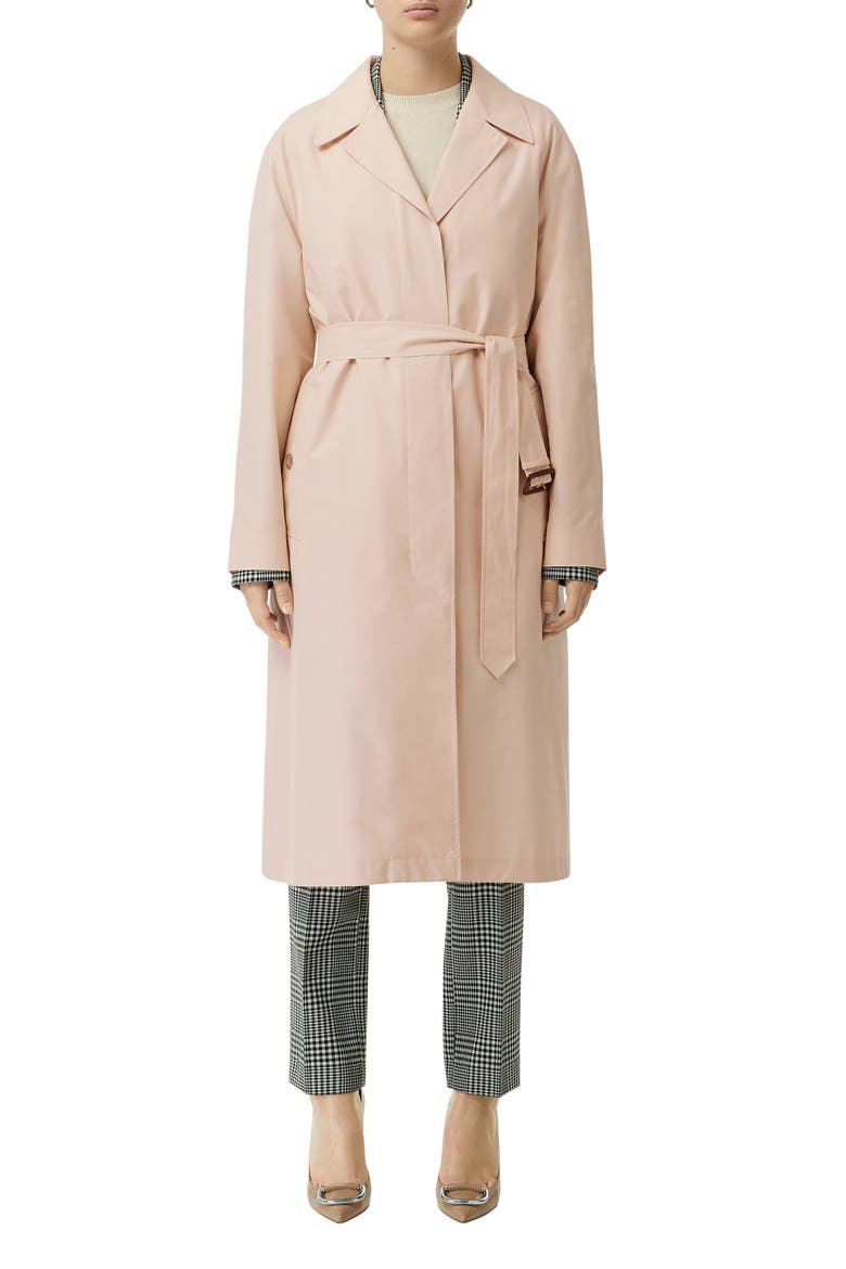 Edenderry Trench Coat, Alternate, color, CHALK PINK CHECK