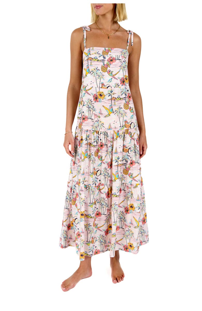 Kenny Flowers The Margaritaville Wastin' Away Again Resort Dress, Main, color, Pink