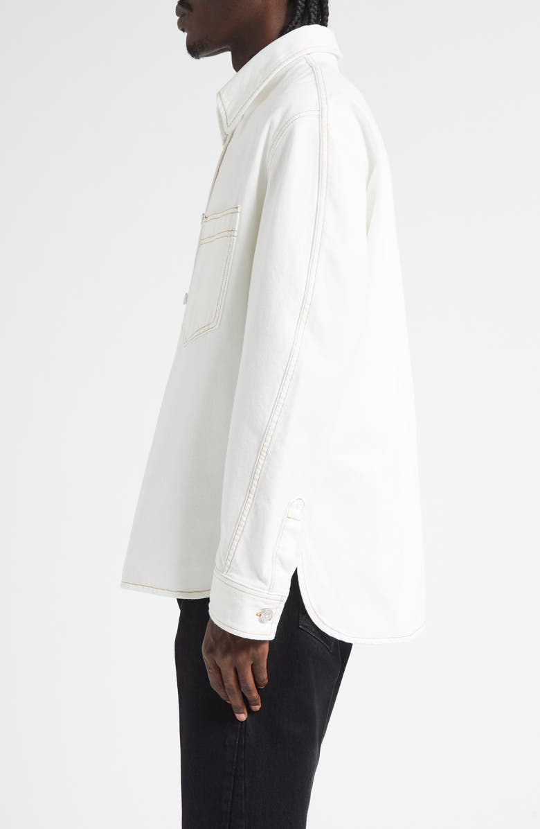 Givenchy Denim Overshirt, Alternate, color, White
