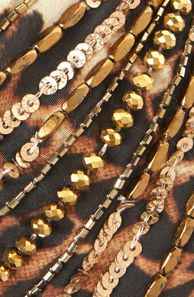 NamJosh Beaded Leopard Print Headband, Alternate, color, 