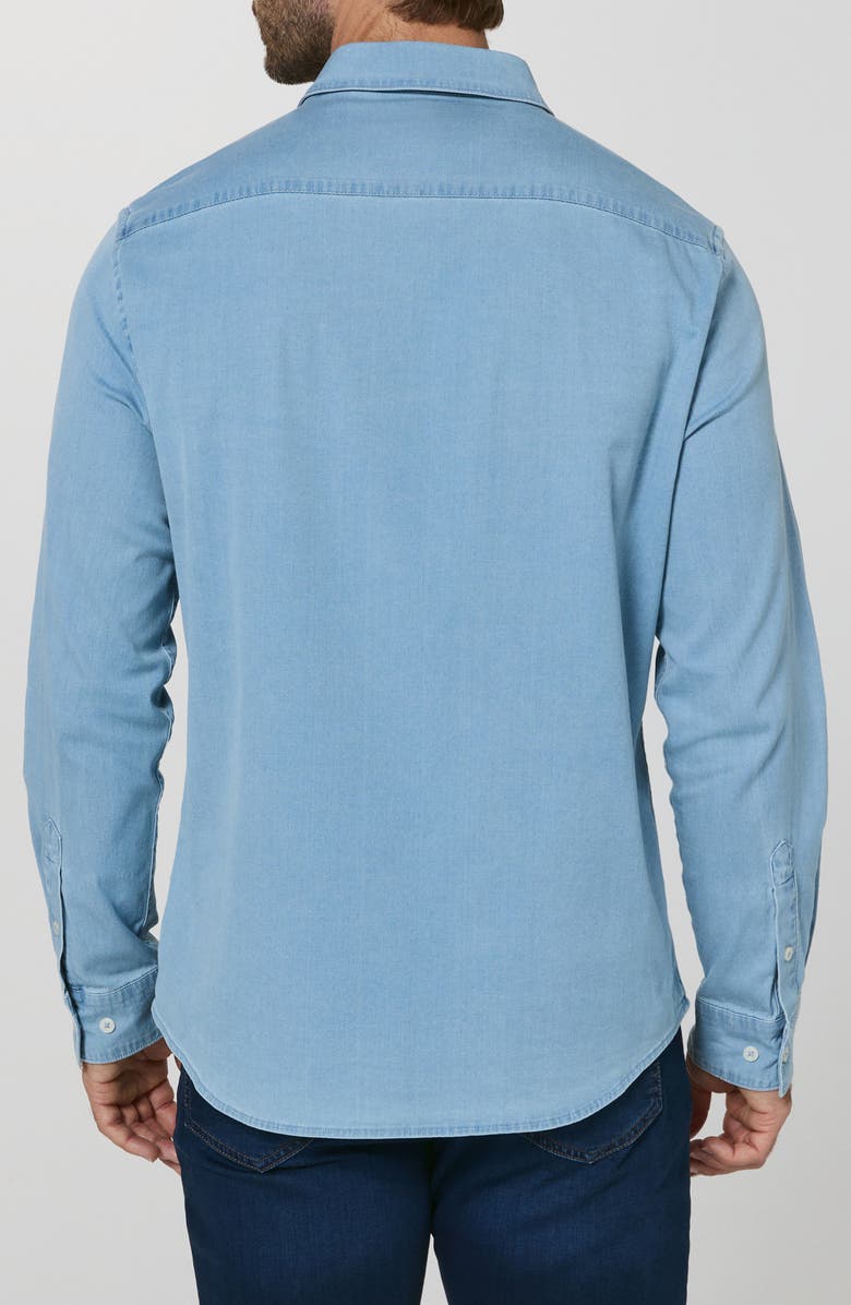 7 Diamonds Bozeman Stretch Denim Button-Up Shirt, Alternate, color, Light Blue