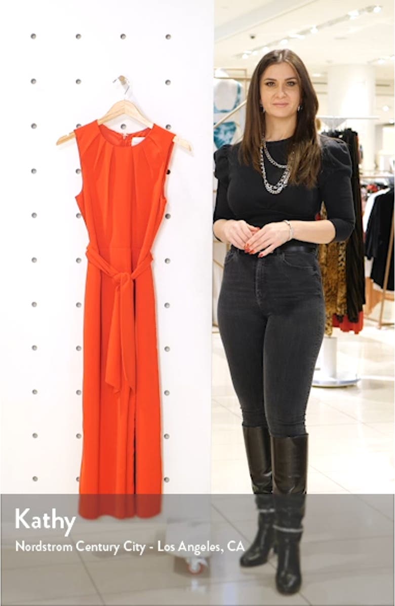 Pleated Neck Sleeveless Culotte Jumpsuit, sales video thumbnail