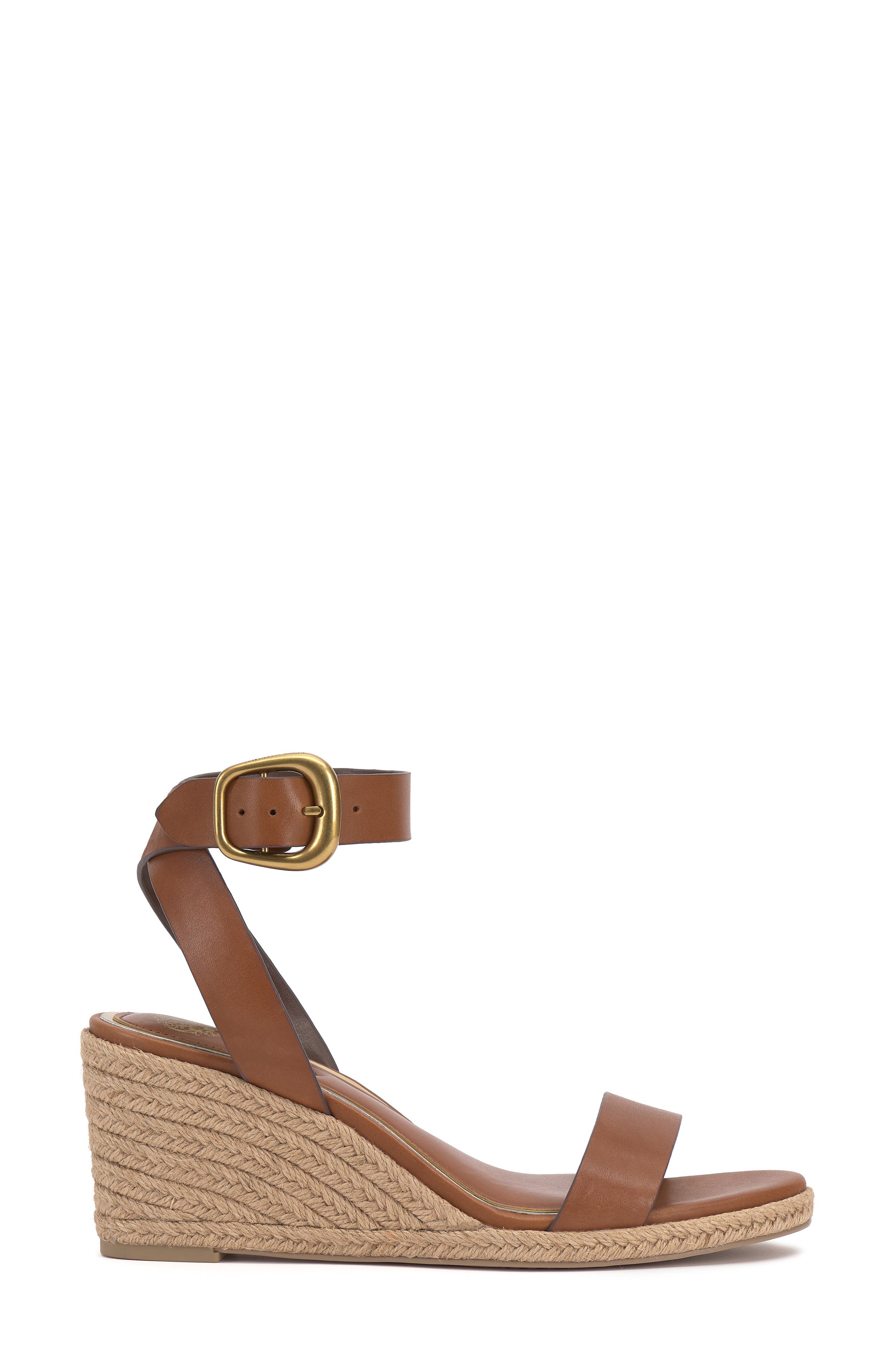 Vince Camuto Felia Wedge Sandal, Alternate, color, Mid Brown