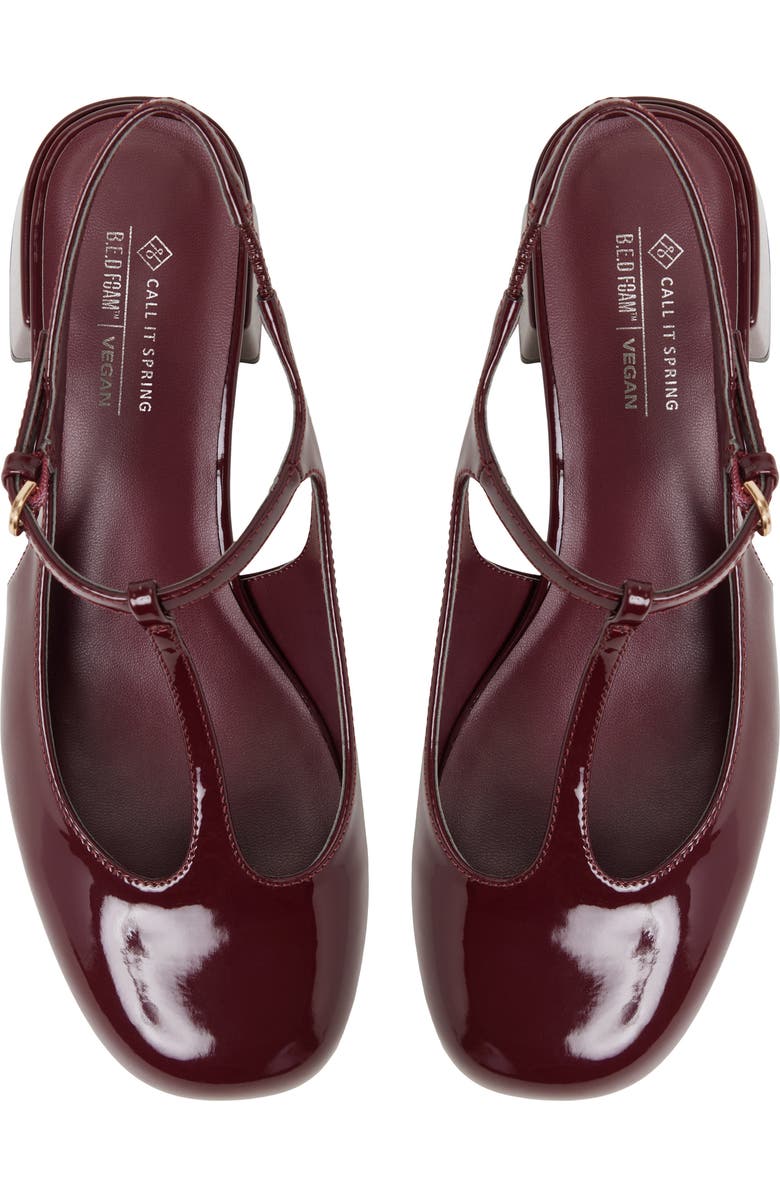 Call It Spring By Aldo Tiiana Slingback T-Strap Pump, Alternate, color, Bordo