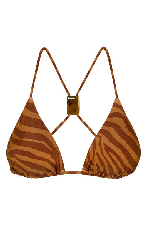 Vix Paula Hermanny Sundown Misty Racerback Bikini Top In Brown