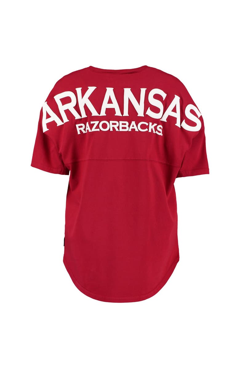 SPIRIT JERSEY Women's Cardinal Arkansas Razorbacks Spirit Jersey Oversized T-Shirt, Alternate, color, 