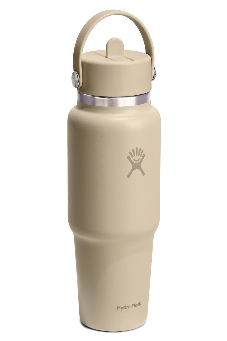 32-Ounce Wide Mouth Travel Bottle with Flex Straw Cap, Alternate, color, OAT