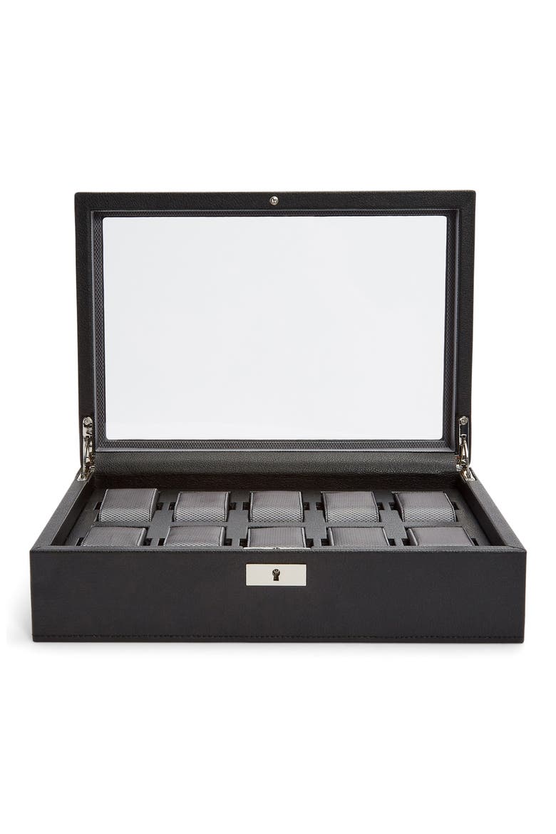Viceroy 10-Piece Watch Box, Alternate, color, BLACK