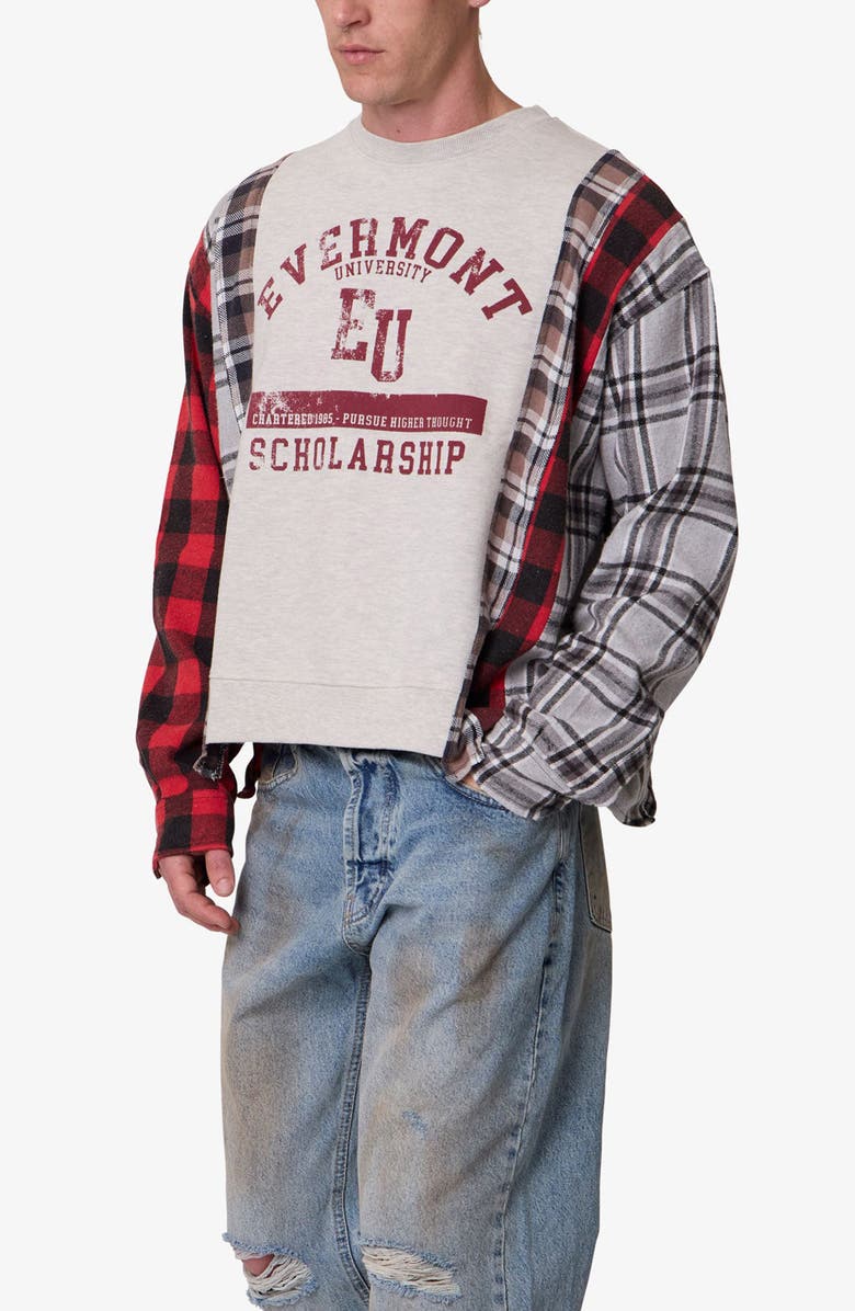 mnml Mixed Flannel Cotton Cardigan, Alternate, color, 