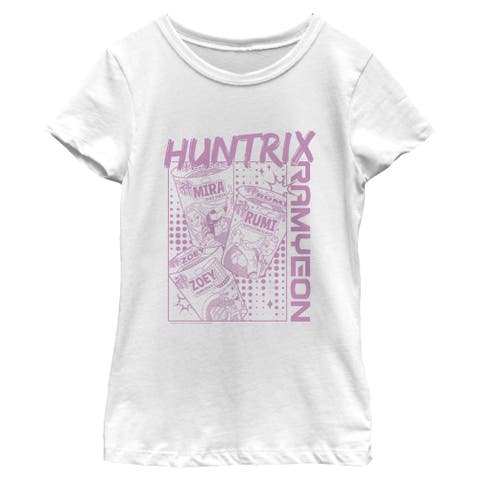 Girl's KPop Demon Hunters Zoey Mira and Rumi Ramyeon  Graphic T-Shirt