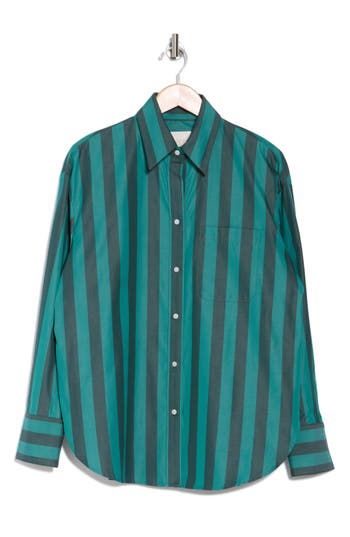 Twp Big Joe Button Front Shirt In Hunter/grass
