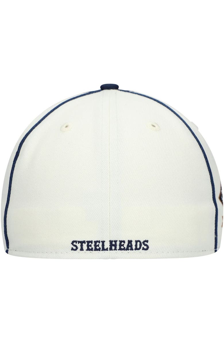 RINGS & CRWNS Men's Rings & Crwns Cream/Navy Seattle Steelheads Team Fitted Hat, Alternate, color, 