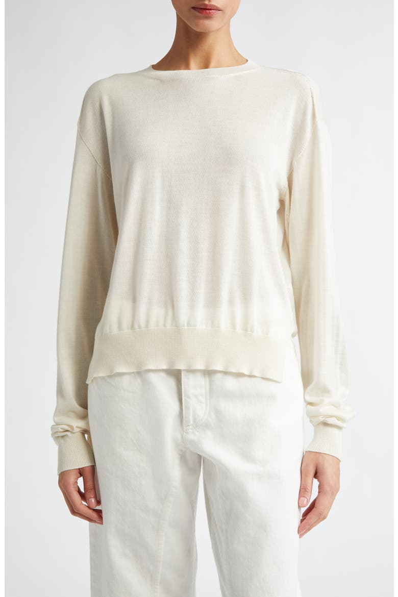 Seamless Crewneck Sweater, Main, color, NATURAL