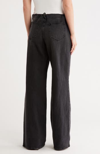 Wide Leg Pull-On Jeans