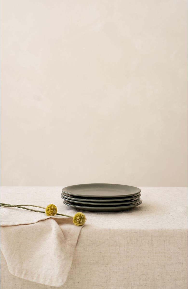 Hamkke The Petite Plate - Set of 4, Main, color, Moss