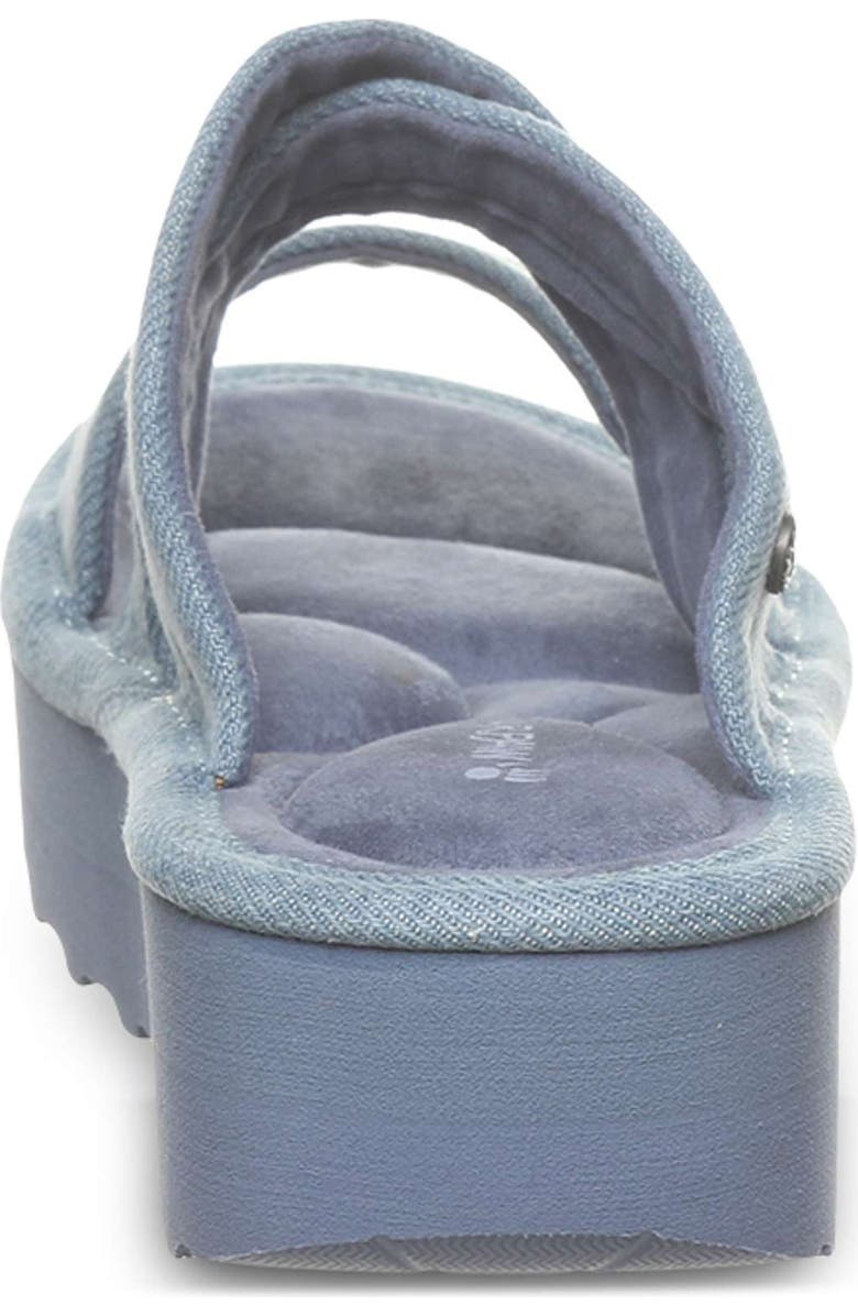 BEARPAW Altitude Platform Slide Sandal, Alternate, color, Denim Blue