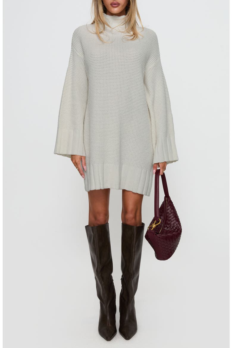 Tarin Knit Long Sleeve Sweater Dress, Main, color, CREAM
