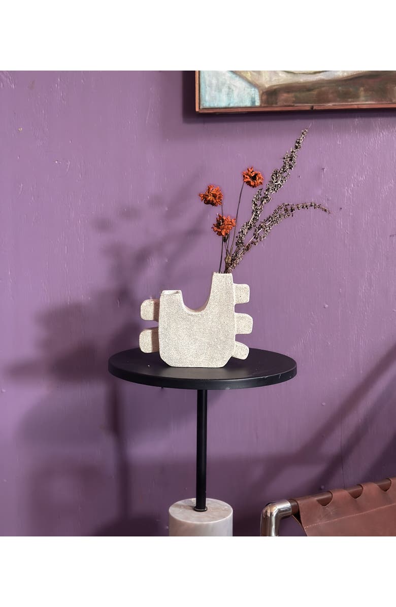 Alma Ome Vase, Alternate, color, White