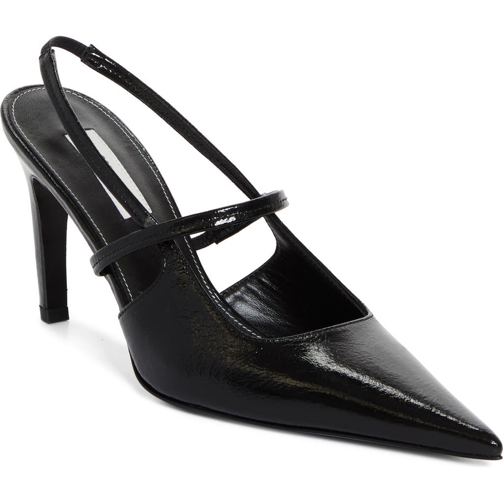 Totême Toteme Sharp Pointed Toe Slingback Pump In Black
