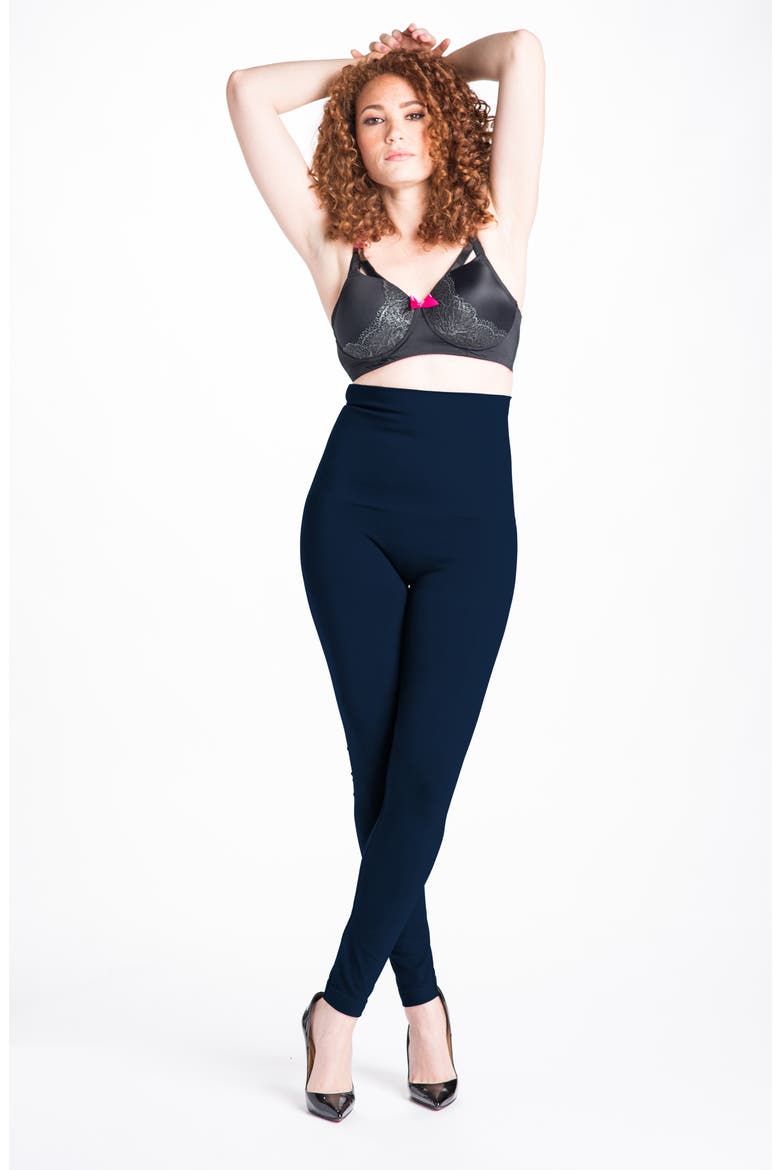 Snapback Postpartum Leggings, Alternate, color, NAVY