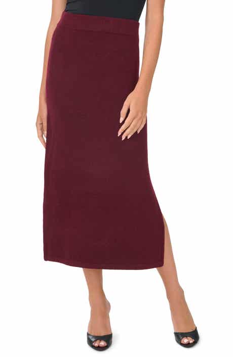 Side Slit Midi Skirt
