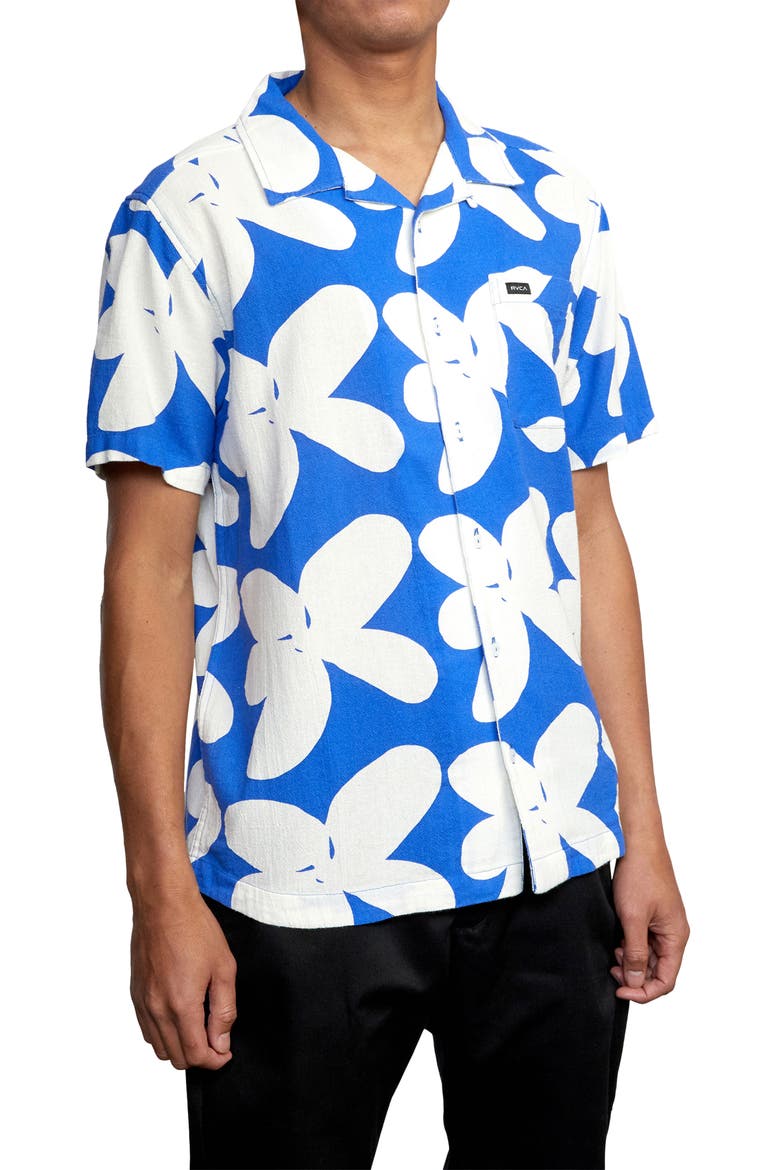 Bailey Elder Floral Short Sleeve Button-Up Camp Shirt, Alternate, color, FLORAL