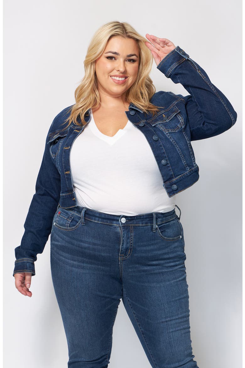Crop Denim Jacket, Alternate, color, WILMA