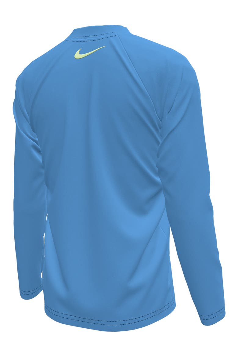 Kids' Zip Hydroguard Swim T-Shirt, Alternate, color, UNIVERSITY BLUE