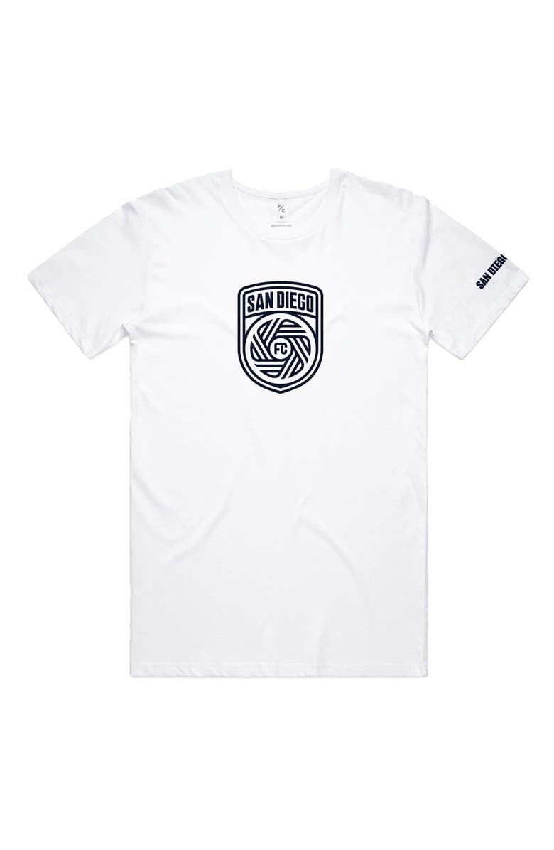 Peace Collective Unisex Peace Collective White San Diego FC Monochrome T-Shirt, Alternate, color, White