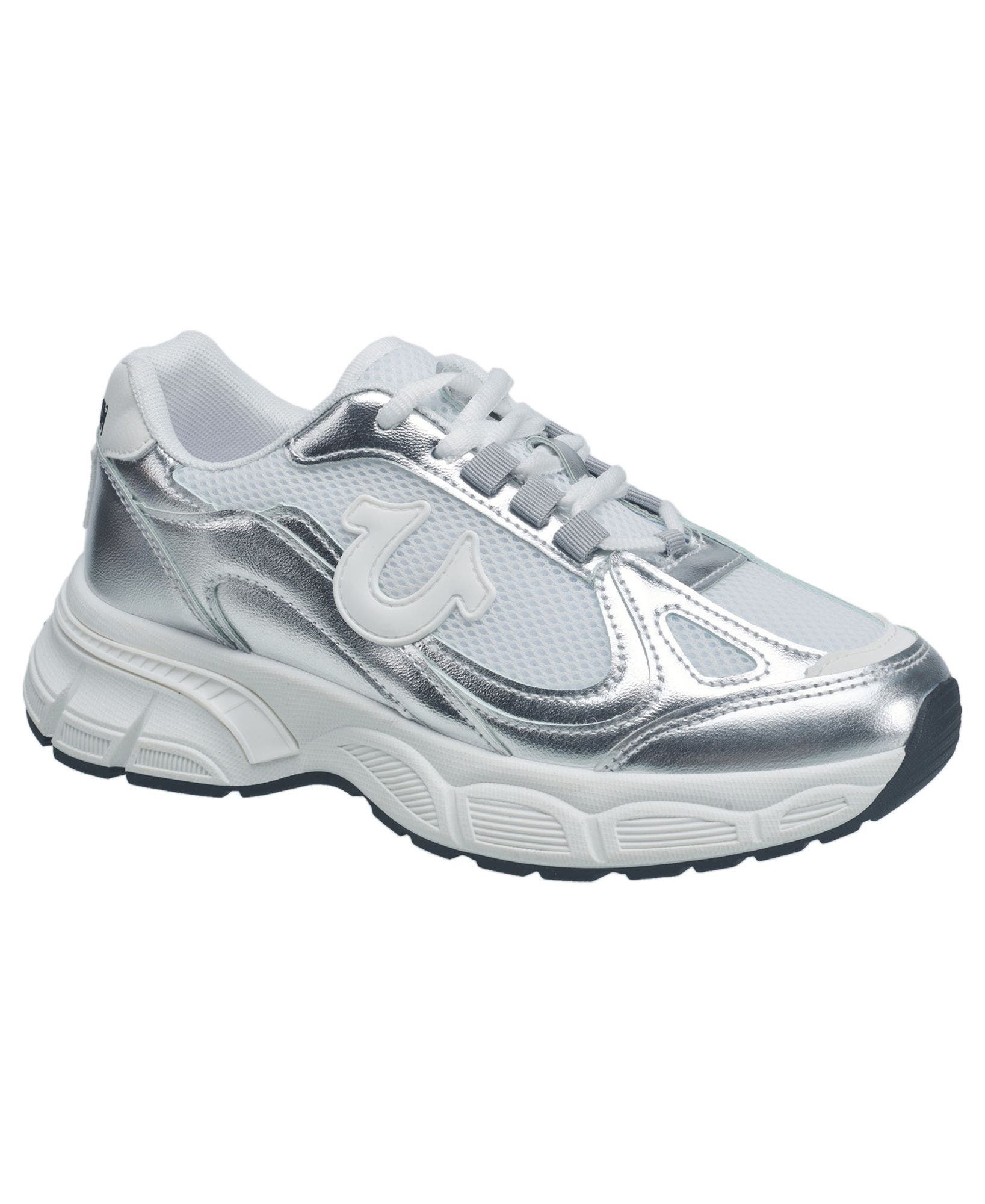 Dreezy Chunky Logo Sneaker, Main, color, Silver