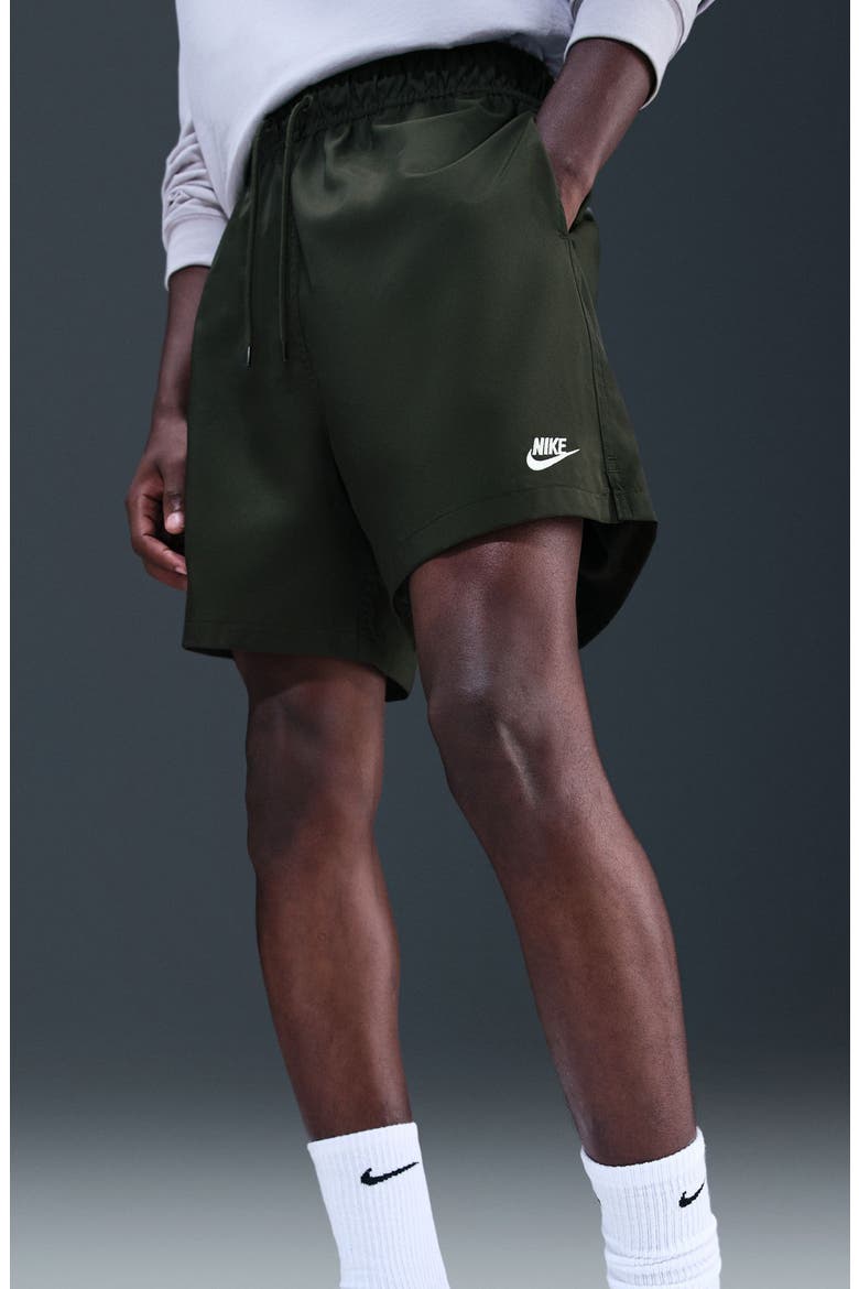 Club Woven Flow Shorts, Alternate, color, 355 SEQUOI/WHITE