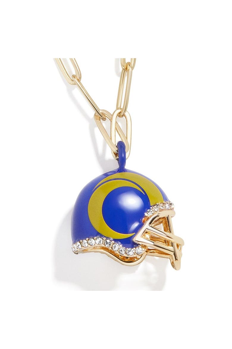 Women's Los Angeles Rams Helmet Charm Necklace, Main, color, Gold