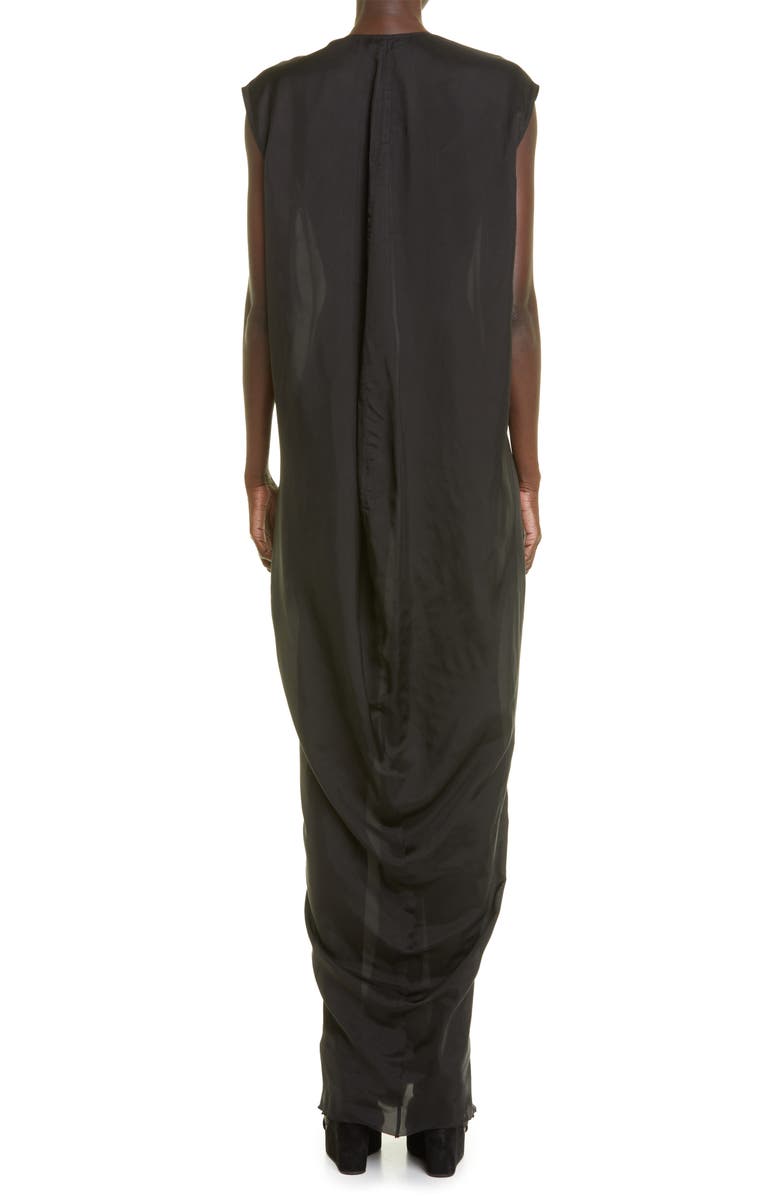 Rick Owens Lobster V-Neck Cupro Gown, Alternate, color, 