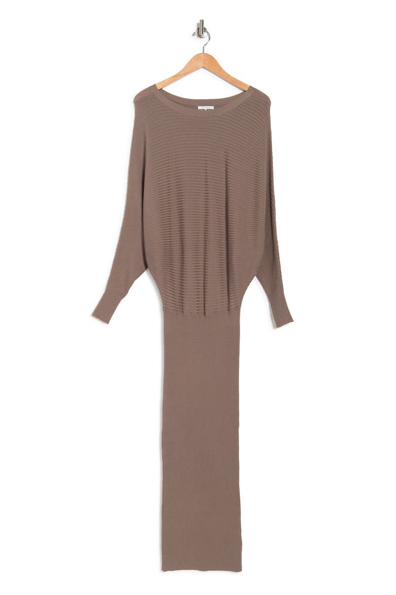 Ribbed All in One Midi Dress, Alternate, color, ELEPHANT