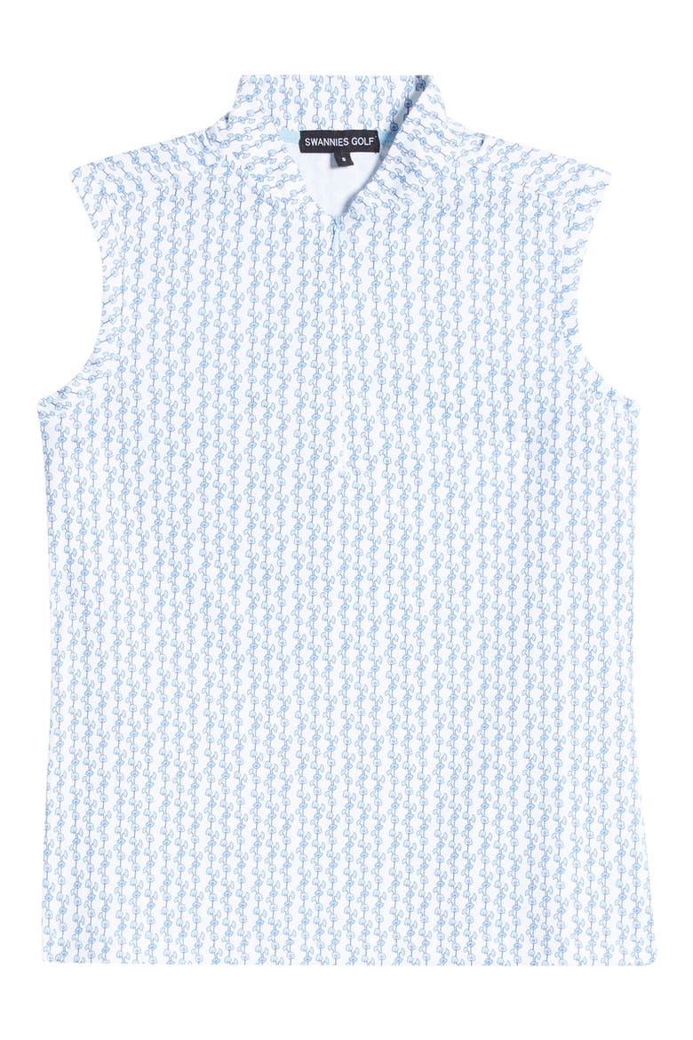 Kimmie Sleeveless Performance Quarter Zip Top, Alternate, color, SKY