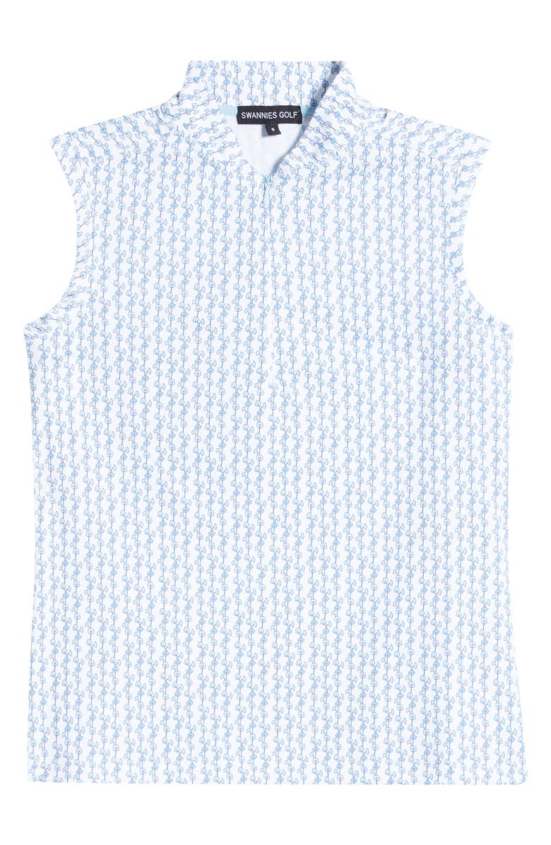 Swannies Kimmie Sleeveless Performance Quarter Zip Top, Alternate, color, Sky