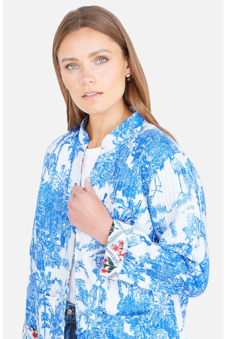 Palm Reversible Cotton Quilted Jacket, Alternate, color, Blue
