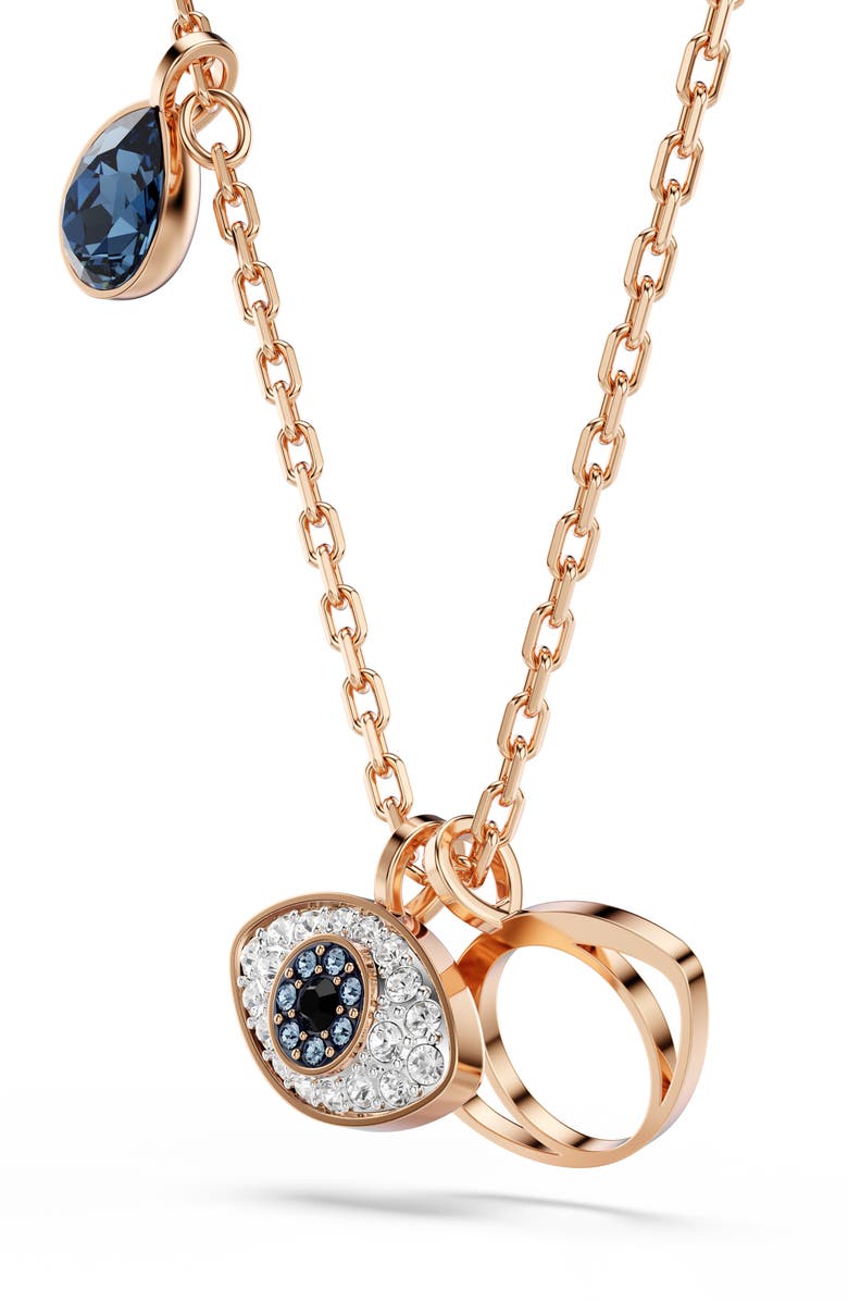 Swarovski Symbolica Pendant Necklace, Alternate, color, Rose Gold/ Multi