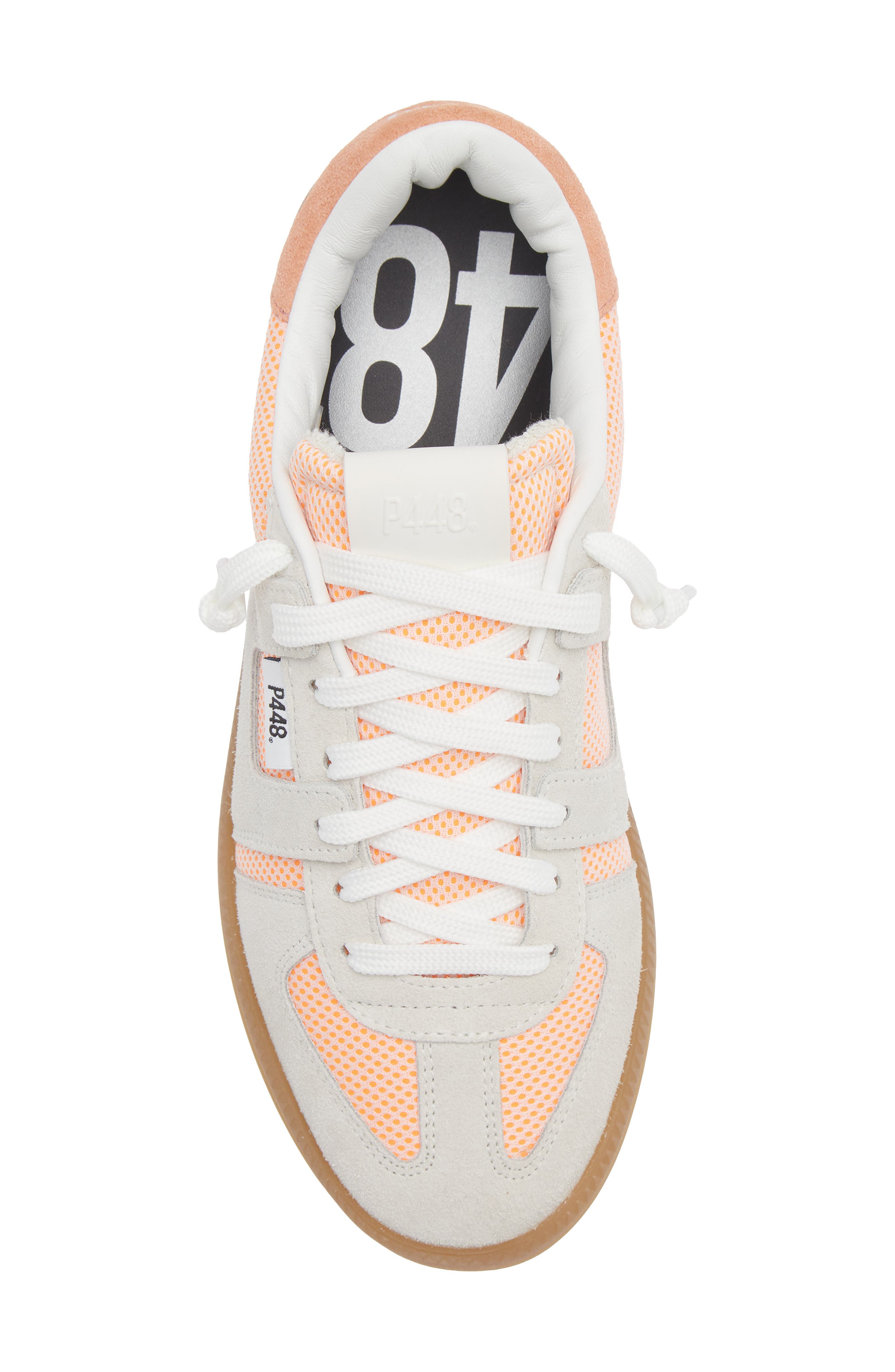 P448 Monza Sneaker, Alternate, color, White Orange