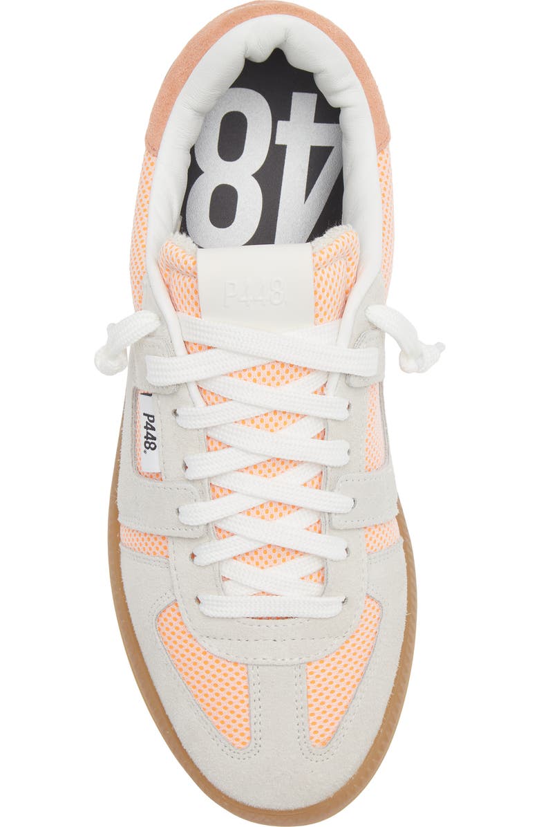 P448 Monza Sneaker, Alternate, color, White Orange