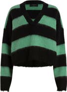 AllSaints Lou Stripe Crop Sweater
