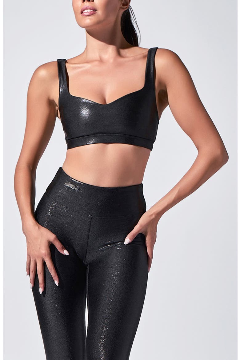 Marie Shimmer Sports Bra, Alternate, color, ONYX