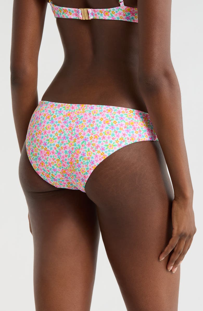 Kulani Kinis Floral Rib Bikini Bottoms, Alternate, color, Field Trip