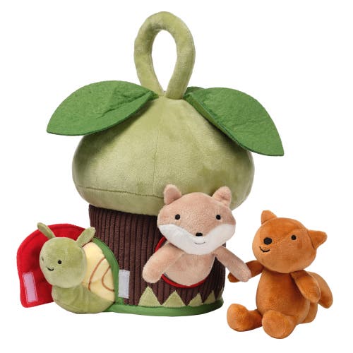 Lambs & Ivy Treehouse Soft Plush Interactive Play Set With Stuffed Animal Toys In Green