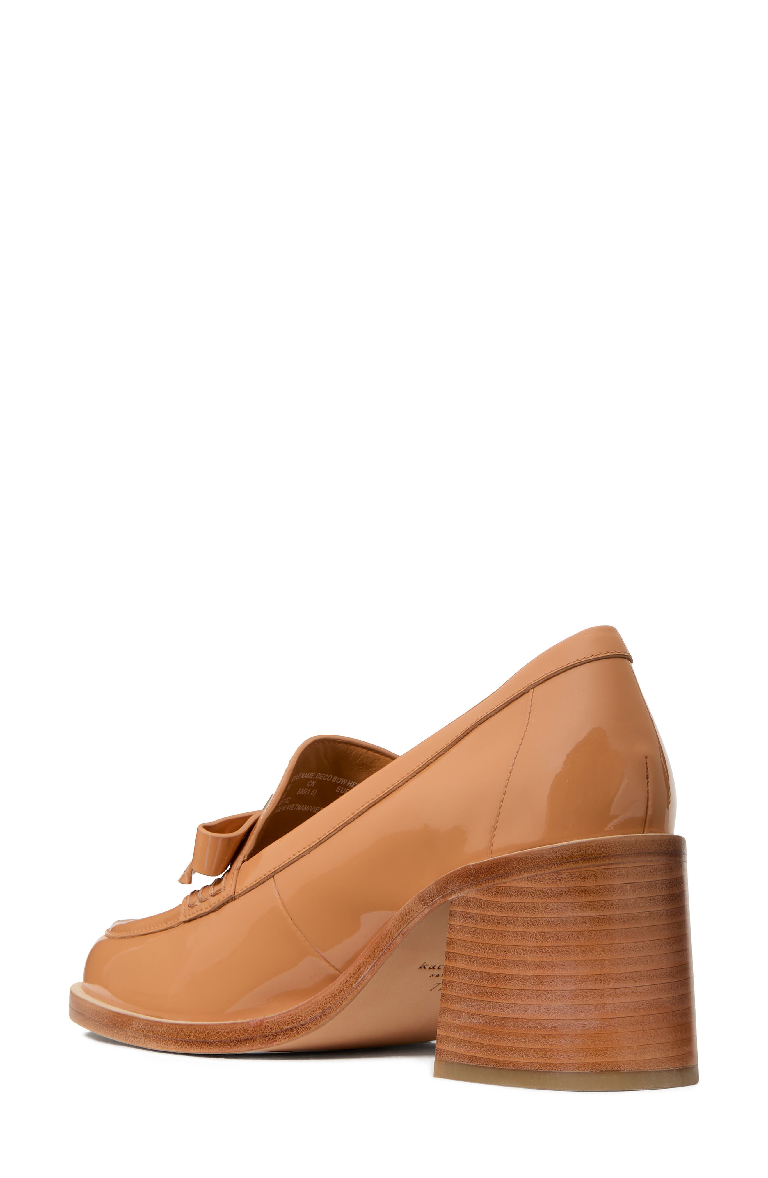 Kate Spade New York deco bow loafer pump, Alternate, color, Biscotti
