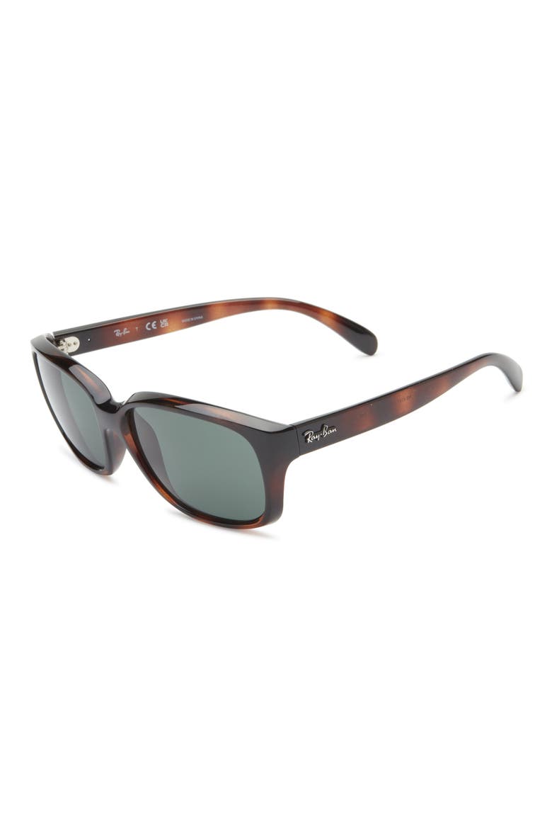 58mm Rectangular Sunglasses, Alternate, color, LITE HAVANA